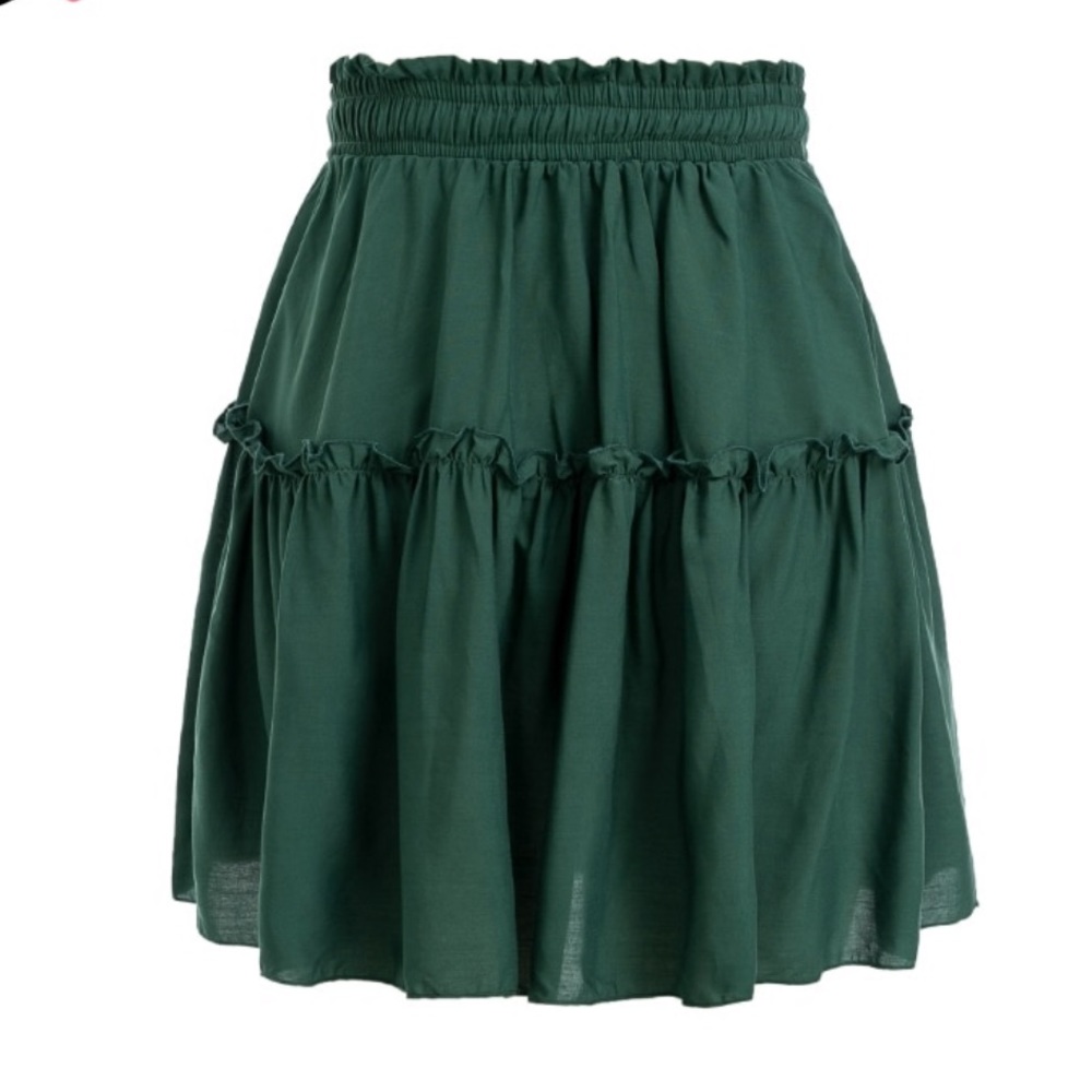 Green Ruffle Skirt - Picture 7 of 8
